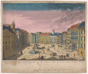 Udsigt over Platz Am Hof ​​i Wien Prospect von Wien (titel på objekt) af Anonymous