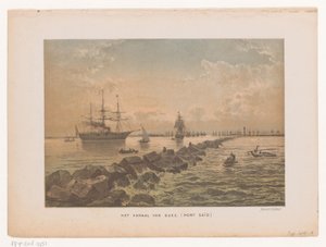Udsigt over Suez-kanalen ved Port Said Suez-kanalen (Port Said) (titel på objekt) af Anonymous