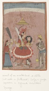 Gudinde Durga og Hanuman af Anonymous
