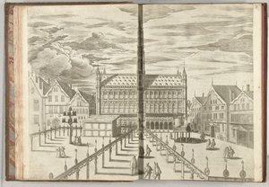 Grote Markt med Hall of Fame, 1594 af Anonymous
