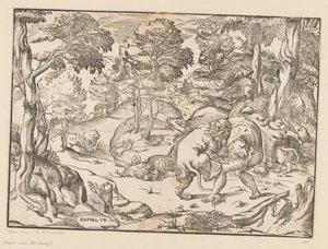 Hercules og Nemean Lion af Anonymous