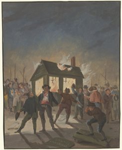 Afbrændingen af ​​toldhusene i Amsterdam den 15. november 1813 af Anonymous
