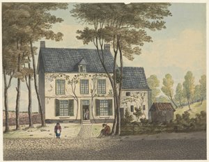 Wellington hovedkvarter Syv plader af Waterloo og dens omgivelser (serietitel) af Anonymous