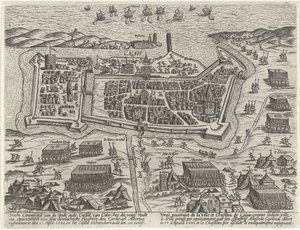 Tilfangetagelse af Calais af ærkehertug Albrecht, 1596 af Anonymous
