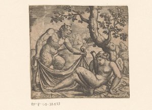 Jupiter og Antiope af Anonymous