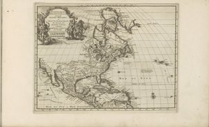 Kort af Midden- i Nord-Amerika Nordamerika, ifølge de nye observationer af Messieurs de l