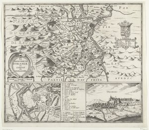 Kort over Fyrstendømmet Orange, 1639 La Principaute d