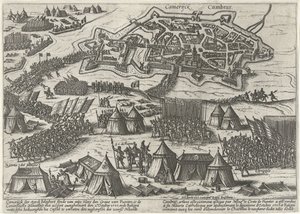 Cambrai belejret og taget af Fuentes, 1595 af Anonymous