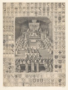 Charles I åbner parlamentets session, 1628 af Anonymous