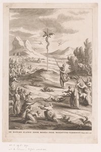 Kobberslang i ørkenen The Copper Serpent af Moses inde Woestyne Increases (titel på objekt) af Anonymous