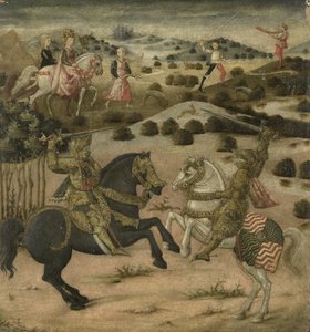 Legend of a Knight (endepanel af en cassone) af Anonymous