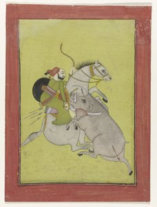 Maharao Umed Singh fra Bundic Maharaja Umed Singh, dræber et vildsvin af Anonymous