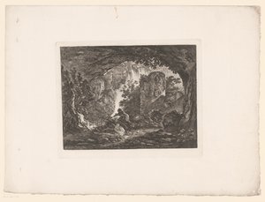 Mand flygter fra slange Tryk efter malerier af Ignace Duvivier (serietitel) Differens Sujets graves et dessinés af Ignace du Vivier: d
