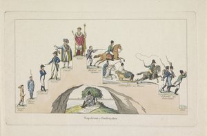 Napoleons livsfang, 1814 Napoleons - Stufen Jahre (titel på objekt) af Anonymous