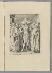 Ongelovige Thomas De kleine Passie (serietitel) The Passion of Christ afbildet af Albert Durer fra Nürnberg (serietitel) af Anonymous