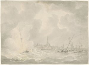 Eksplosion af Jan van Speijks båd, 1831 af Anonymous