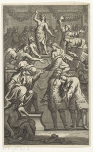 Modtagelse af Cornelis de Bruyn som nyt medlem af Bentvueghels af Anonymous
