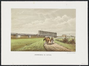 Gammel IJssel-bro nær Zutphen, 1865 Jernbanebro ved Westervoort (titel på objekt) Hovedjernbanebroerne i Holland (serietitel) af Anonymous
