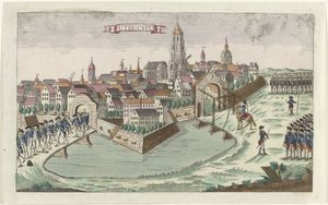 Patrioter forlader Utrecht, 1787 Utrecht (titel på objekt) af Anonymous