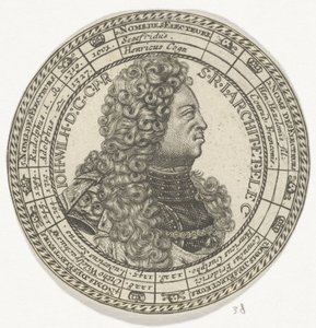 Medalje med portrættet af Johan Willem og navnene på kurfyrste i Pfalz af Anonymous