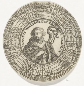 Medalje med portrættet af Saint Willibrord og navnene på biskopperne i Utrecht af Anonymous