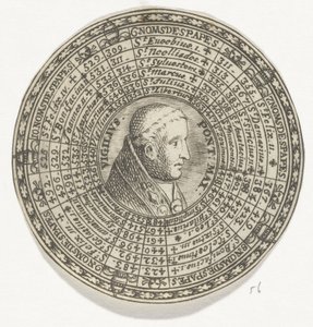Medalje med portrættet af pave Vigilius og pavernes navne af Anonymous