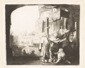 Peter og Johannes helbreder krøblingen ved templets port af Anonymous