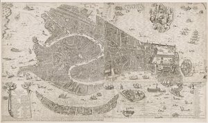 Venedig kort Venedig (titel på objekt) af Anonymous