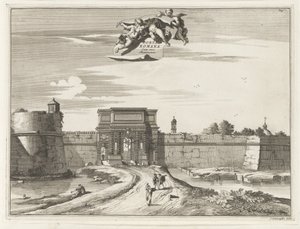 Porta Romana i Milano Porta Romana cum suis Muninentis (titel på objektet) Magesyn der Italiaense bygninger (serietitel) af Anonymous