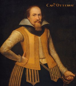 Portræt af Otto Brahe, kaptajn for et kompagni af danskere til opdeling af Sjælland, trådt i tjeneste i Brandenburg i 1610 af Anonymous