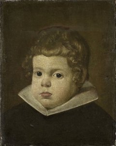 Portræt af en dreng omkring tre år gammel, muligvis prins Balthasar Carlos, søn af den spanske kong Philip IV af Anonymous