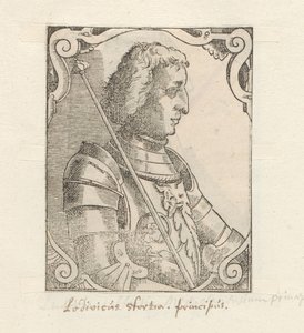 Portret af Ludovico Sforza af Anonymous