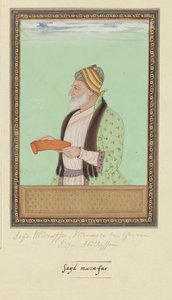 Portræt af Sayyid Muzaffar; på tidspunktet for sultan Abul Hasan tjente han som øverstkommanderende (peshwa) af Anonymous