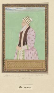 Portræt af Sharza Khan, der tjente som vesir under Sultan Abdullahs tid og også er vesir under Abul Hasan af Anonymous