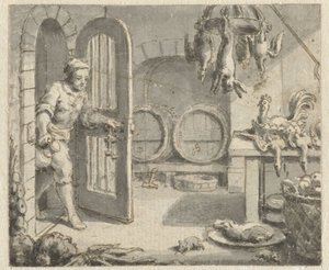 Rotte fra byen og rotten fra landet Design til illustrationer til en udgave af Jean de la Fontaines Fabler (serietitel) af Anonymous