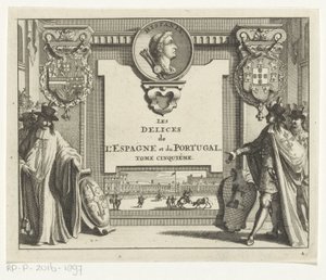 Riddere af spanske ordener med våbenskjolde Titelside for: Juan Alvarez de Colmenar, Les Delices de l