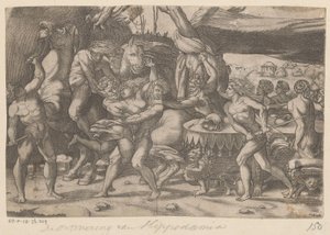 Røveri af en kvinde af mand og satyr Battle between the Lapiths and Centaurs (serietitel) af Anonymous