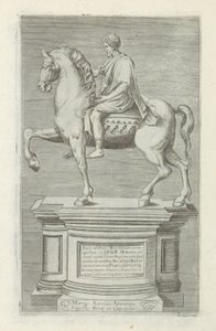 Ruiterstandbillede af Marcus Aurelius Antikke skulpturer i Rom (serietitel) Ikoner af de gamle statuer af byen Rom, som ses på offentlige steder (serietitel) af Anonymous