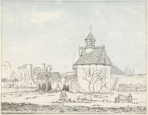 Hougoumont ruiner Syv plader af Waterloo og dens omgivelser (serietitel) af Anonymous