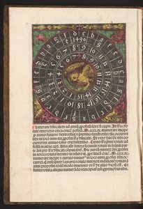 Tidsplan for bestemmelse af søndagsbrevet (littera dominicalis) af Anonymous