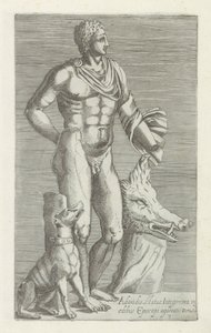 Skulptur af Adonis med jagthund og kop af en evigt Den mest komplette statue af Adonis i biskoppen af ​​Roms palads (titel på objekt) Antikke skulpturer i Rom (serietitel) Et ikon af de gamle statuer af byen Rom, som ses på offentlige steder af Anonymous