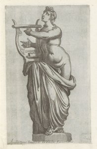 Skulptur af Apollo Apollo-værk af Timanlidis i det farnesiske palads (titel på objektet) Antikke skulpturer i Rom (serietitel) Ikoner af de gamle statuer af byen Rom, som ses på offentlige steder (serietitel) af Anonymous