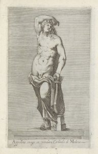 Skulptur af Apollo Billede af Apollonius i kardinal de Medicis grønne have (titel på objektet) Antikke skulpturer i Rom (serietitel) Ikoner af de gamle statuer af byen Rom, som ses på offentlige steder (serietitel) af Anonymous