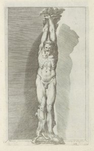 Skulptur af Marsyas Statue af Mars i Rom (...) (titel på objekt) Antikke skulpturer i Rom (serietitel) Ikoner af de gamle statuer af byen Rom, som ses på offentlige steder (serietitel) af Anonymous