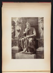 Skulptur af Moses af Michelangelo, monument til Julius II, S. Pietro in Vincoli i Rom, Italien af Anonymous