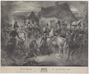 Slaget ved Boutersem, 1831 Bautersem 12. august 1831 (titel på objekt) af Anonymous