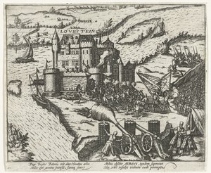 Loevestein Slot taget af Herman de Ruiter, 1570 af Anonymous