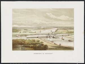 Jernbanebro ved Westervoort, 1846 Jernbanebro ved Westervoort (titel på objekt) Hovedjernbanebroerne i Holland (serietitel) af Anonymous