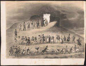 Tegnefilm i Leiden studenteralmanak, 1854 The Core of the Nation (titel på objekt) af Anonymous