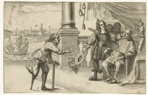 Tegneserie af det mislykkede angreb på Oostende, 1658 Dialogue of Ostenden (titel på objekt) af Anonymous